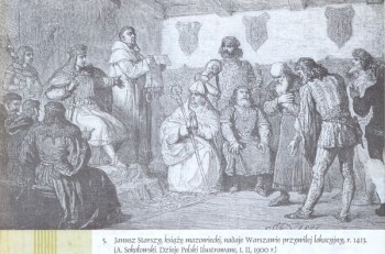 5. Janusz Starszy książę mazowiecki nadaje Warszawie przywilej lokacyjny w 1413 r 5