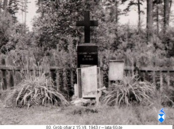 Grób ofiar Z 15.VII1943 r. - lata 60-te