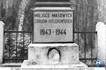 Napis na pomniku więźniów politycznych