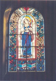 Kronika Panien Benedyktynek w Łomży Witraż św. Scholastyki