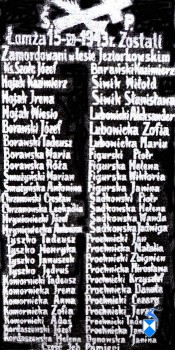 Tablica nagrobna ofiar z 15 - 07 - 1943 r