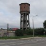 Wieża ciśnień u zbiegu ulicy Sikorskiegoi ulicy Wąskiej z 1954 roku