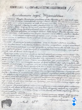 Odezwa komisarza rządowego