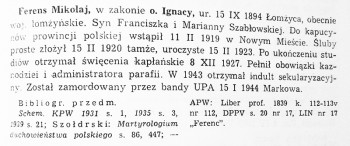 Słownik polskich kapucynów Jan Ludwik Gadacz, Tom I, A-L, Wrocław 1985