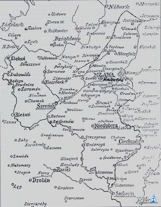 Mapka Ziemi Zawkrzyńskiej