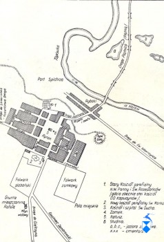 Plan Łomży z wieku XVI. Oprac. J.Wiśniewski i Donata Godlewska