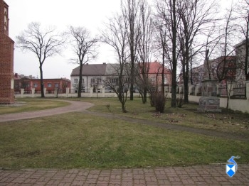 Szpitale dawnej Łomży Przypuszczalne miejsce szpitala i kościoł Św. Ducha placu obok kościoła farnego