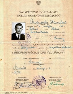 Arkusz ocen Stanisława Gugnackiego