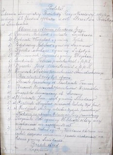 APB-Ł, Protokoły posiedzeń Powiatowej Rady Narodowej z lat 1944-1946, sygn.1, k.1