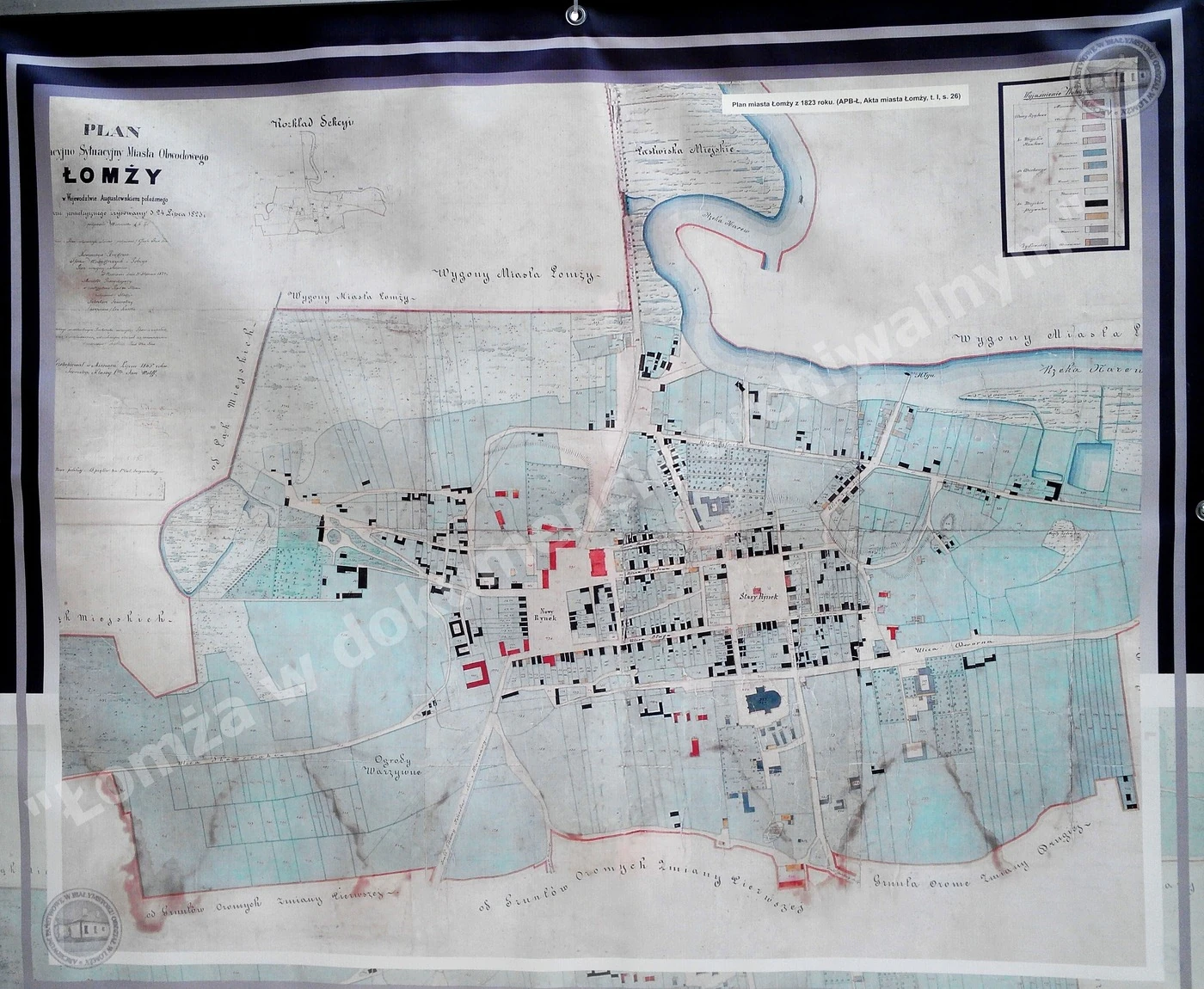 Plan miasta Łomży z 1823r