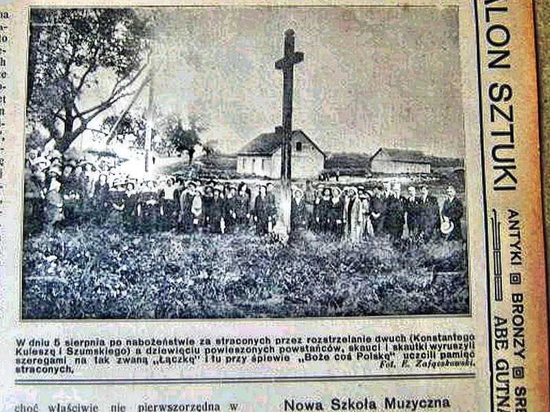 Mokra Łaczka miejsce mordu powstańców -1916 r.